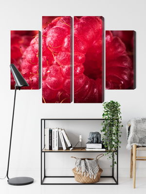 Ljuddämpande tavla - Raspberries on a macro scale