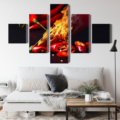 Ljuddämpande tavla - Burning knife