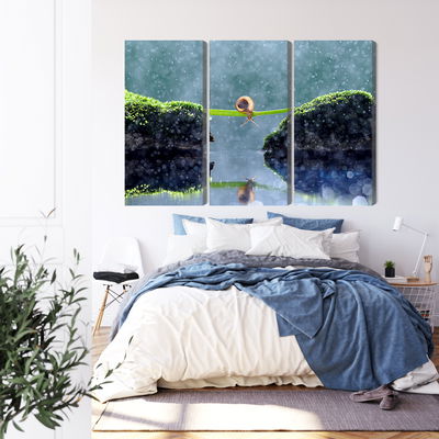 Ljuddämpande tavla - Snail in the rain