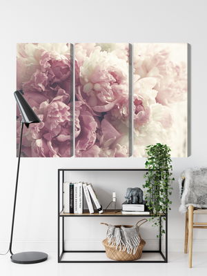 Ljuddämpande tavla - Peonies in shades of pink