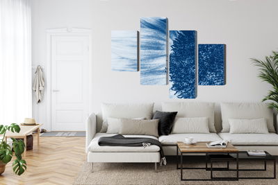 Ljuddämpande tavla - Blue sunflower on a macro