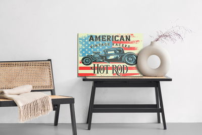 Ljuddämpande tavla - Old car against