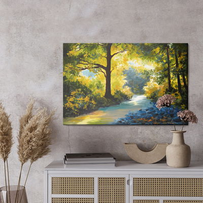 Ljuddämpande tavla - A forest landscape as if