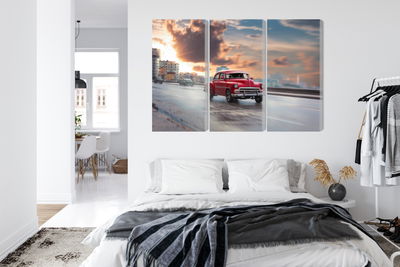 Ljuddämpande tavla - Historic car on the road