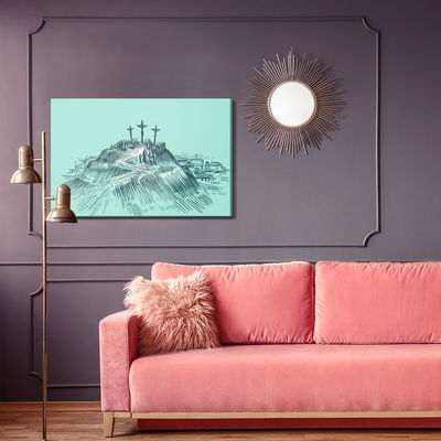 Ljuddämpande tavla - Golgotha ​​mountain