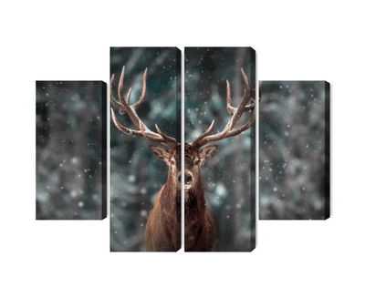 Ljuddämpande tavla - Deer in the forest 3d