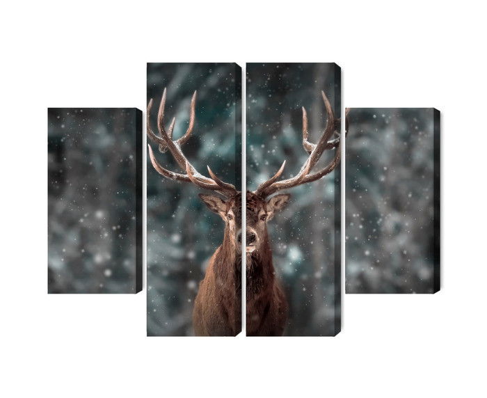 Ljuddämpande tavla - Deer in the forest 3d