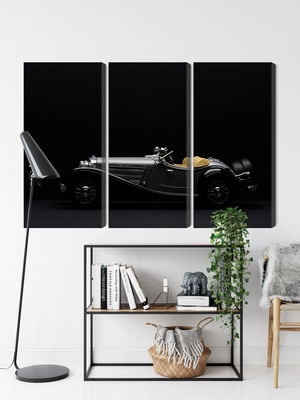 Ljuddämpande tavla - Historic car on dark tees