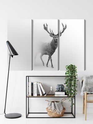 Ljuddämpande tavla - A stately deer in the fog