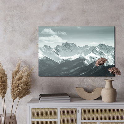 Ljuddämpande tavla - Black and white mountain