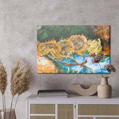 Ljuddämpande tavla - Four sunflowers as painted