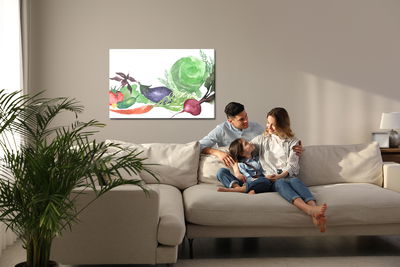 Ljuddämpande tavla - Fresh vegetables painted