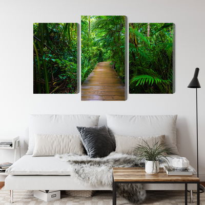 Ljuddämpande tavla - Wooden bridge in a tropical