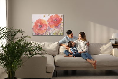 Ljuddämpande tavla - Poppies as painted