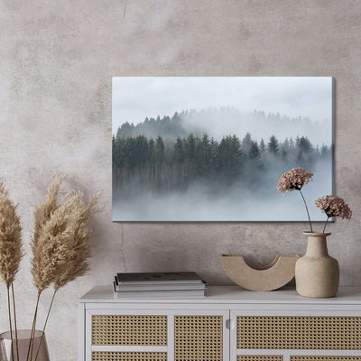 Ljuddämpande tavla - Trees wrapped in fog