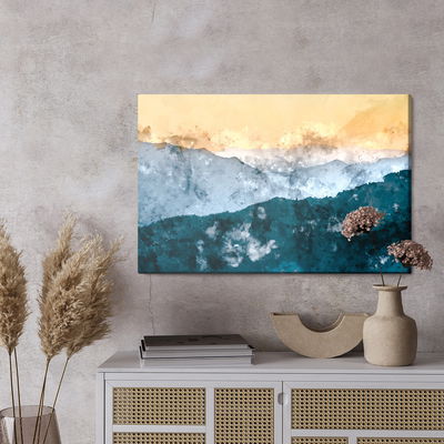 Ljuddämpande tavla - Abstract mountain landscape