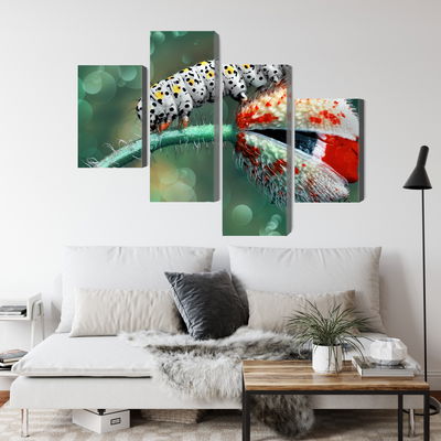 Ljuddämpande tavla - A caterpillar and a ladybug