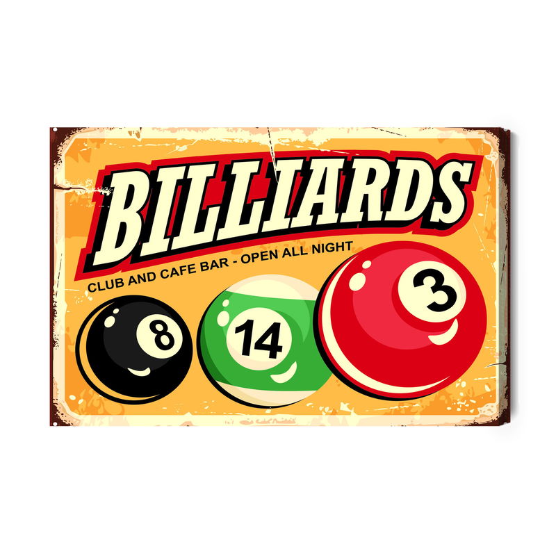 Ljuddämpande tavla - Billiard balls and retro