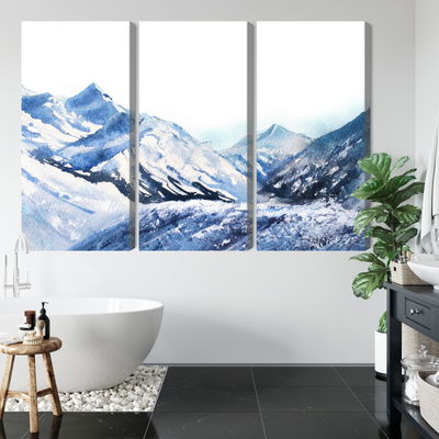 Ljuddämpande tavla - Watercolor mountain peak