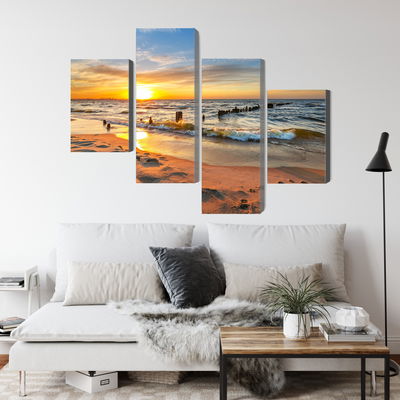 Ljuddämpande tavla - Baltic sea at sunset