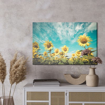Ljuddämpande tavla - Sunflower field against