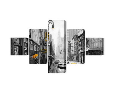 Ljuddämpande tavla - American city street view