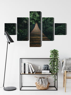 Ljuddämpande tavla - Wooden suspension bridge