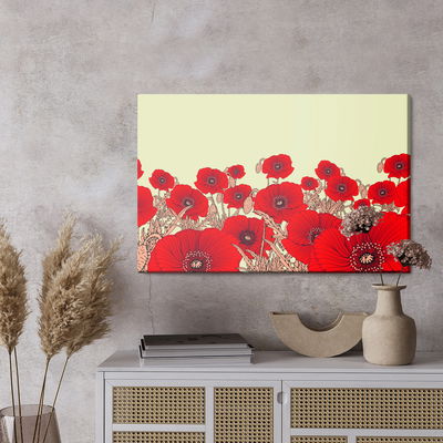 Ljuddämpande tavla - Beautiful red poppies