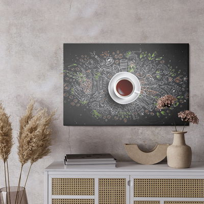Ljuddämpande tavla - Top view of coffee