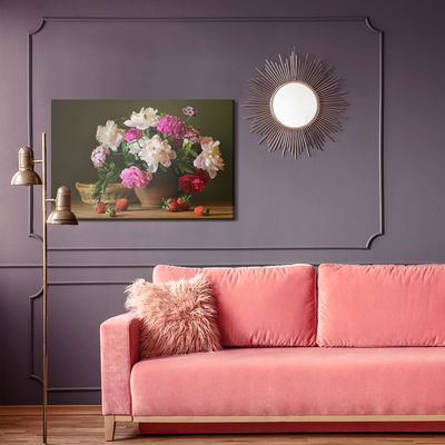 Ljuddämpande tavla - Peonies with strawberries