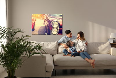 Ljuddämpande tavla - American retro car