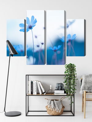 Ljuddämpande tavla - Delicate blue flowers