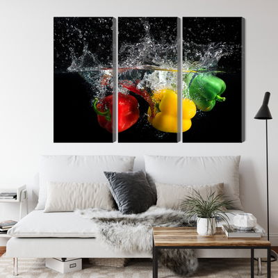 Ljuddämpande tavla - Peppers in the water