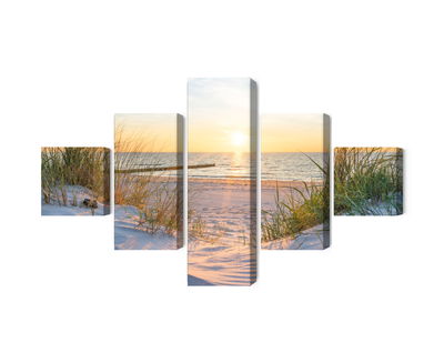 Ljuddämpande tavla - Sunset on the baltic sea 3d