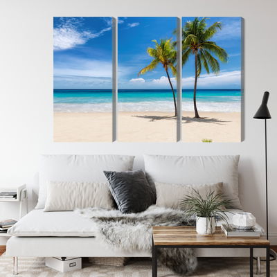 Ljuddämpande tavla - Caribbean beach 3d