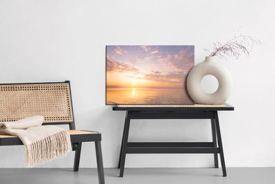 Ljuddämpande tavla - Pastel sea landscape