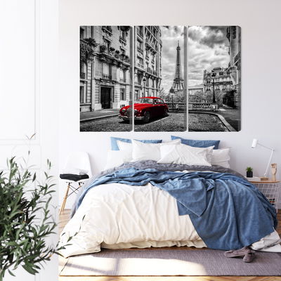 Ljuddämpande tavla - Red retro car