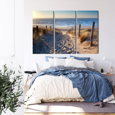 Ljuddämpande tavla - North sea beach 3d