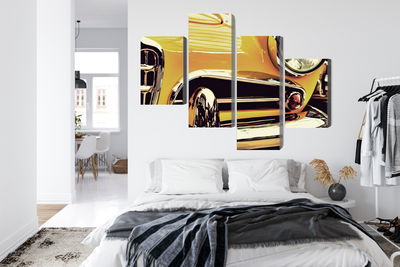 Ljuddämpande tavla - The front of a vintage car