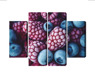 Ljuddämpande tavla - Frozen blueberries