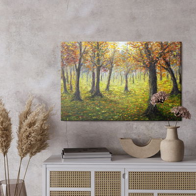 Ljuddämpande tavla - Autumn forest landscape