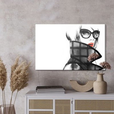 Ljuddämpande tavla - Stylish female portrait