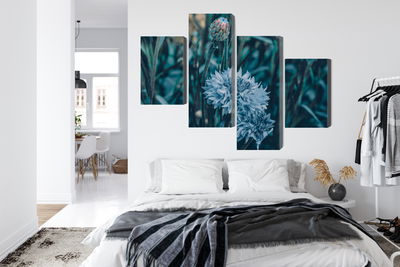 Ljuddämpande tavla - Cornflowers in the meadow 3d