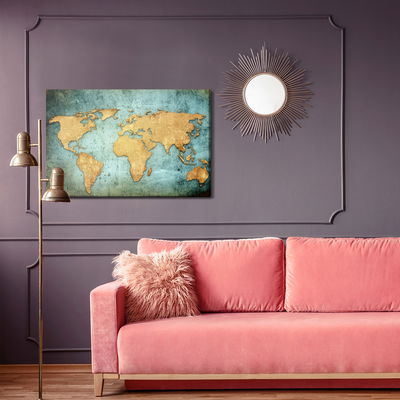 Ljuddämpande tavla - The world map