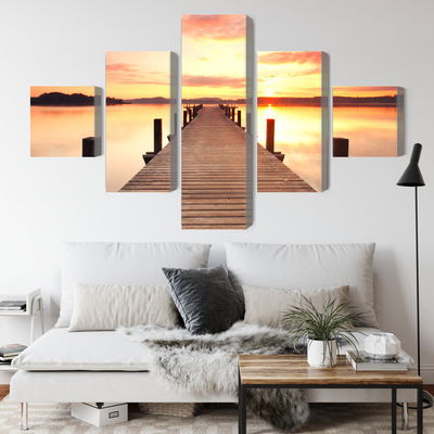 Ljuddämpande tavla - Sunset on the pier