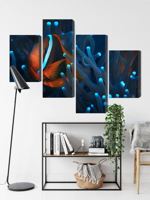 Ljuddämpande tavla - Clownfish in a 3d anemone