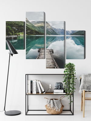 Ljuddämpande tavla - View of the lovatnet lake