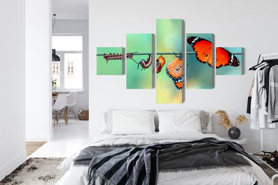 Ljuddämpande tavla - Colorful caterpillars