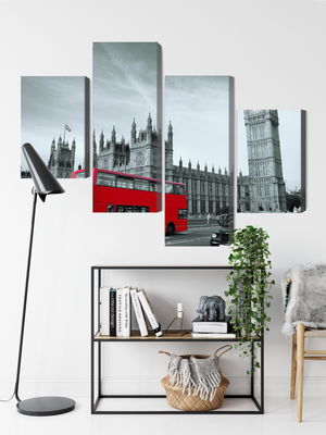 Ljuddämpande tavla - Red London bus