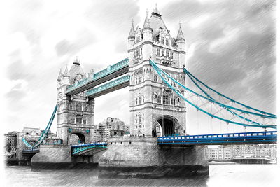 Ljuddämpande tavla - Sketch of tower bridge